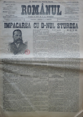 Ziarul Romanul, nr. 638, 1897, Vintila Rosetti, Lahovari - Sturdza foto
