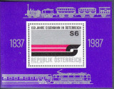 Austria 1987 - Bloc 14 - 150 ani transport feroviar,neuzat,perfecta stare(z)