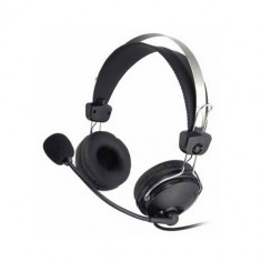 CASTI A4Tech stereo cu microfon flexibil, Comfortfit, control volum pe fir, piele &amp;quot;HS-7P&amp;quot; foto