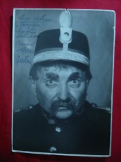 Fotografie 1967 - Actor Nicu Antoniu cu autograf ,in rolul Ipingescu
