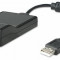 CABLU CONVERTOR USB la HDMI, USB A-male/HDMI-female, Black, Retail Box &quot;151061&quot;