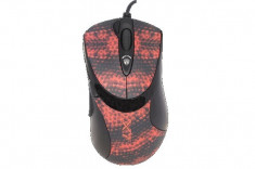 MOUSE A4Tech USB XL-740K Full Speed Oscar Laser, USB, 6 dpi shift (max 3600 DPI), Snake Cover (Black/Red) foto