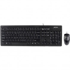 KIT WIRED A4Tech USB Tastatura KRS-83 USB + Mouse OP-720 USB, Black foto