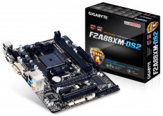 MB Gigabyte skt. FM2+, AMD A88X, 2*DDR3 2133/1333, VGA/DVI, 1*PCIe 2.0 x16, 1*PCIe 2.0 x1, 1*PCI, 4*SATA3 (RAID), Gigabit LAN, 5.1CH, 2* USB3.0, mATX foto