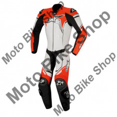 MBS ALPINESTARS LEDER 1-TEILER GP PLUS, weiss-schwarz-rot fluo, 52, 17/005, Cod Produs: 315051623352AU foto