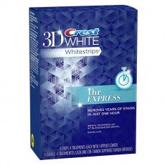 Tratament Import SUA cu Benzi pentru Albirea Dintilor Crest Whitestrips 3D 1-Hour Express foto