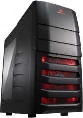 CARCASA CM STORM Enforcer, fara sursa, mid-tower, ATX, 1* 200mm red LED fan &amp;amp; 1* 120mm (inclus), I/O panel, side window &amp;amp; front panel door, black... foto