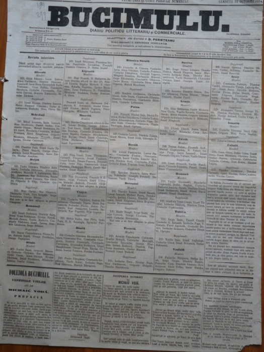 Buciumul, ziar politic, literar si comercial, nr. 298, 1864, Bolliac