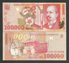 ROMANIA 100000 100.000 LEI 1998 UNC [1] necirculata foto