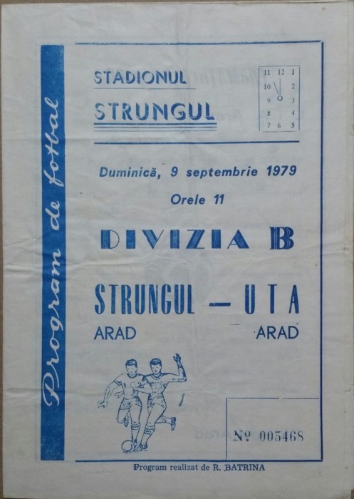 program Strungul Arad - UTA