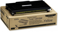 Toner Original pentru Xerox Yellow, compatibil Phaser 6100, 2000pag &amp;quot;106R00678&amp;quot; foto