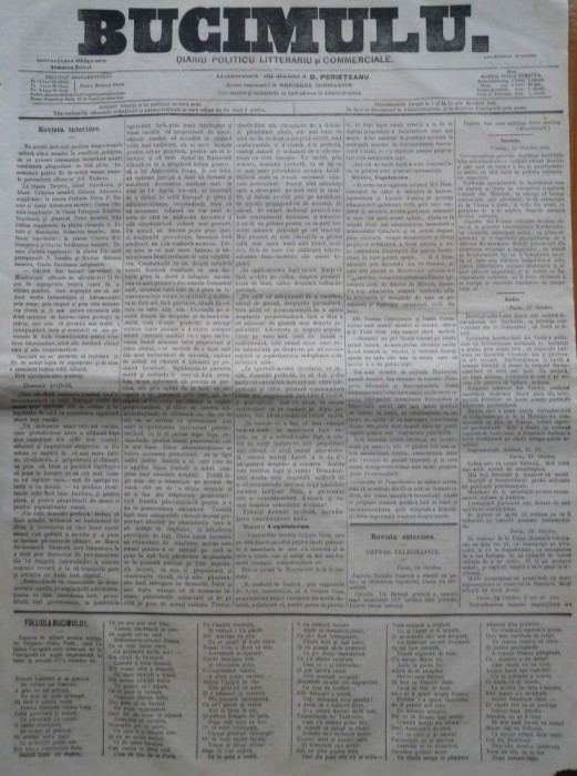 Buciumul, ziar politic, literar si comercial, nr. 298, 1864, Bolliac