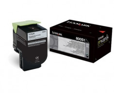 Toner Original pentru Lexmark Negru, compatibil CX310/410/510, 2500pag &amp;quot;80C0S10&amp;quot; foto