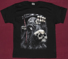 Tricou Moartea cu scalp , tricouri cu cranii/sclelet/craniu,inclusiv XS,copii foto