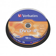 DVD-R Verbatim SL 16X 4.7GB 10PK SPINDLE MATT SILVER &amp;quot;43523&amp;quot; foto