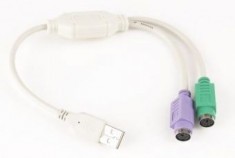 CABLU CONVERTOR USB LA PS2 (tast+mouse) &amp;quot;USB-PS2&amp;quot; foto