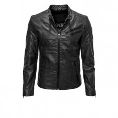 Geaca de Piele Barbati Freaky Nation Neagra Davidson foto