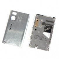 Carcasa Nokia 6500 Slide argintie SH Originala foto