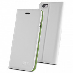 Husa piele Apple iPhone 6 Beeyo Book Fusion alba Blister Originala foto