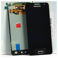 Display Samsung Galaxy A5 negru A500 2015 + folie sticla lcd cu touchscreen