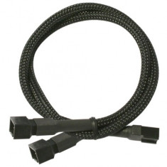Cablu Y pentru ventilatoare Nanoxia 3 pini, 30 cm, negru foto