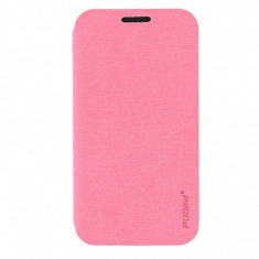 Husa piele Samsung Galaxy Core Prime Pudini Book roz Blister foto