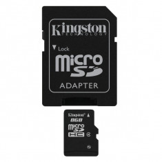 Card Memorie Kingston MicroSDHC 8GB Class4 foto