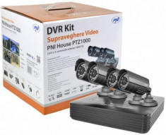 DVR kit supraveghere video PNI House PTZ1000 - DVR si 4 camere exterior 1000 linii foto