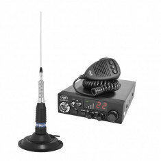Kit Statie radio CB PNI ESCORT HP 8024 ASQ + Antena CB PNI ML160 cu magnet foto