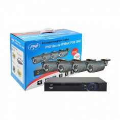 Kit supraveghere video PNI House IPMAX POE ONE 720P cu HDD 1TB inclus foto