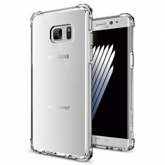 Husa silicon TPU Samsung Galaxy Note7 N930 Spigen 562CS20383 Crystal Shell Transparenta Blister Originala foto
