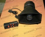 Sirena Auto 12V cu Microfon si 5 Melodii, 80W, 300dB - Portavoce Salvare, Pompieri, Politie