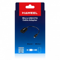 Adaptor OTG microUSB-USB Haweel Blister foto