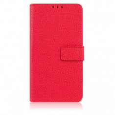 Husa piele Samsung Galaxy Core Prime Texture rosie foto