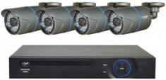 Kit supraveghere video PNI House IPMAX POE ONE 720P - NVR IP ONVIF si 4 camere HD cu IP 1.0 Mpx Power over Ethernet foto