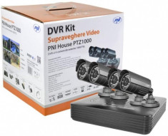 DVR kit supraveghere video PNI House PTZ1000 cu HDD 1Tb inclus - DVR si 4 camere de exterior foto