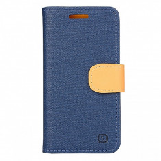 Husa textil Lenovo A2010 Book Denim Bleumarin foto