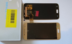 Display Samsung Galaxy S7 G930F alb negru sau auriu + folie sticla ecran foto