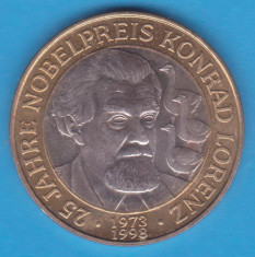 (M1433) MONEDA AUSTRIA - 50 SCHILLING 1998, 25 ANI PREMIUL NOBEL CONRAD LORENZ foto