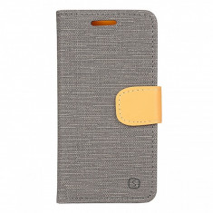 Husa textil Lenovo A2010 Book Denim gri foto