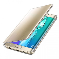 Husa plastic Samsung Galaxy S6 edge+ G928 Clear View EF-ZG928CF aurie Blister Originala foto