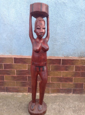 Arta Africana - Femeie nud din lemn de abanos !!! foto
