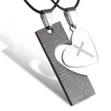 Cumpara ieftin Pandantiv / Colier / Lantisor -Set - Cuplu - HEART CROSS