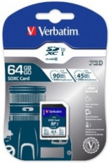 Card de Memorie Verbatim Pro SDXC 64GB Clasa 10 UHS-I foto