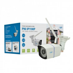 Camera supraveghere video PNI IP11MP 720p wireless cu IP de exterior si interior pt. wifi400 foto