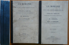 Vaillant , Romania ; istorie , literatura , statistica , 1845 , 2 vol. , harta foto