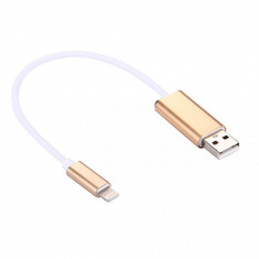 Adaptor audio cu port incarcare USB si Jack 3.5 mm 23cm auriu foto