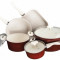 Set de oale Heinner Marlene, 8 piese, acoperire ceramica + marmura, inductie