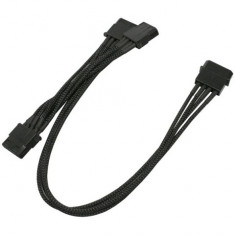 Cablu adaptor Nanoxia 1x Molex 4 pini la 3x Molex 4 pini, 30 cm, negru foto