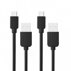 Set cablu de date MicroUSB Haweel (2 bucati) Blister Original foto